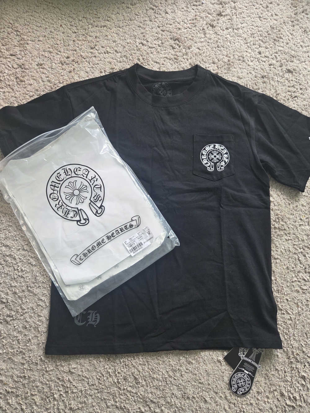 Chrome Hearts Black Pocket Graphic T-Shirt